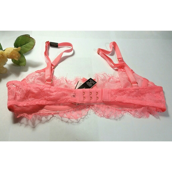 New! VS Bra Size 32B Pink Unlined Demi $22 - Picture 5 of 6